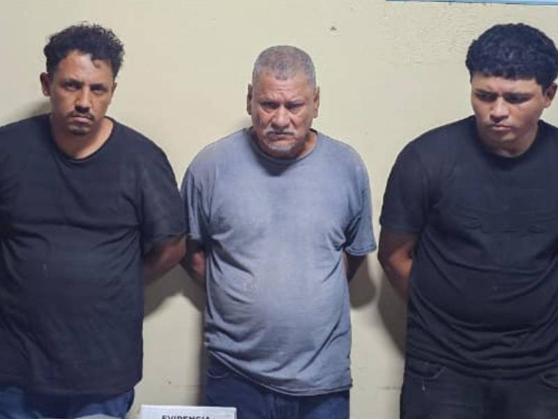 Los sospechosos fueron capturados con 14 paquetes de presunta droga, dos pistolas y dos vehículos, informó la DNPA.