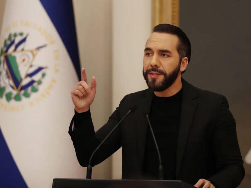 El presidente Nayib Bukele en una conferencia de prensaen El Salvador el 29 de enero de 2026.