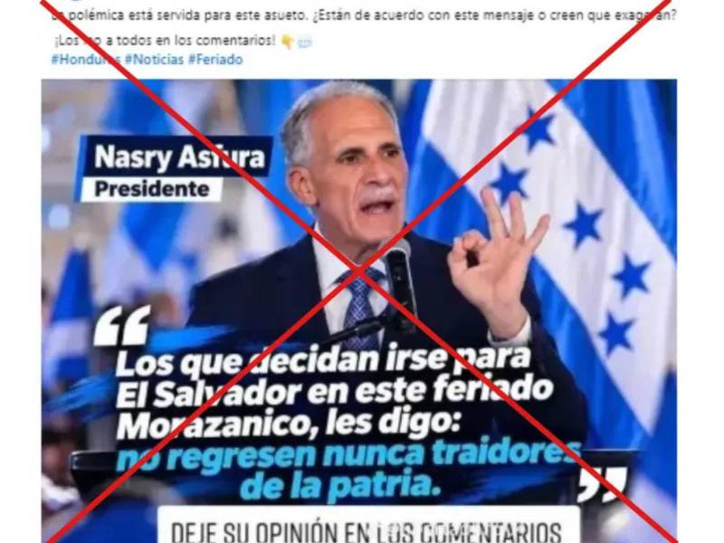 Captura de pantalla a una publicación de Facebook, hecha el 6 de octubre de 2026.