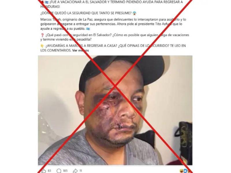 Captura de pantalla a una publicación de Facebook, hecha el 13 de octubre de 2026.