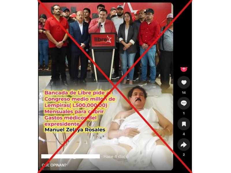 Captura de pantalla a una publicación de TikTok, hecha el 13 de octubre de 2026.