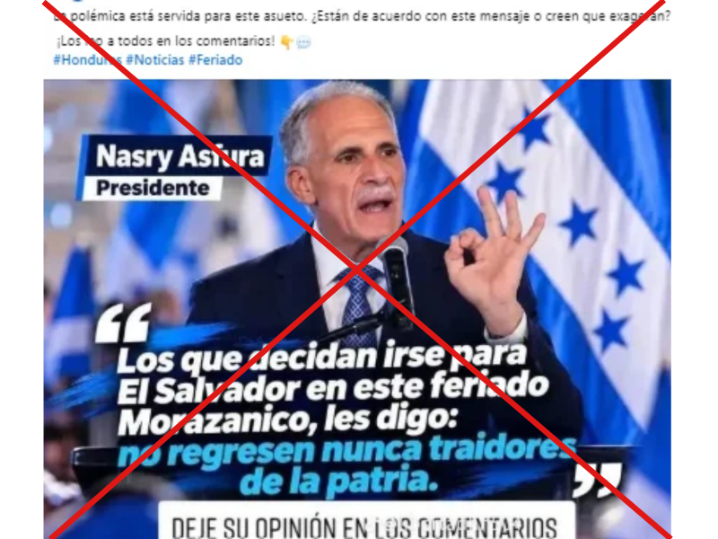 Captura de pantalla a una publicación de Facebook hecha el 6 de octubre de 2026.