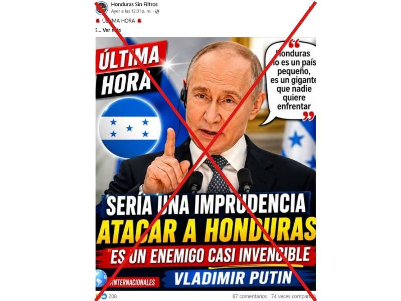 Captura de pantalla a una publicación de Facebook, hecha el 23 de junio de 2026.