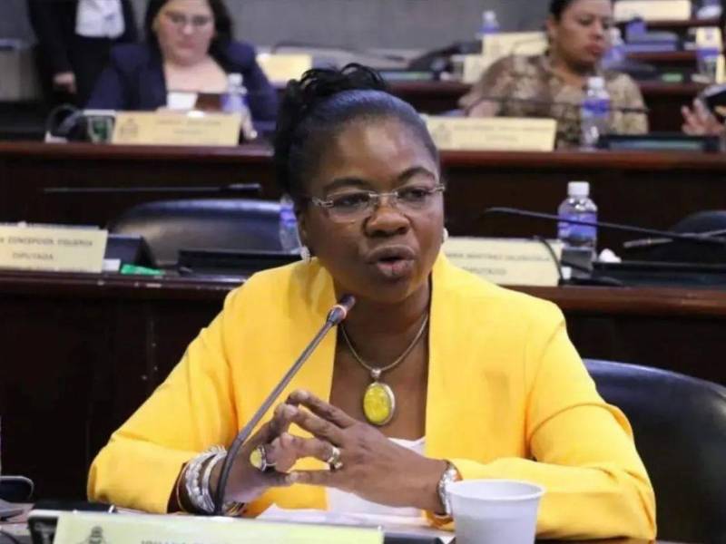 Johana Bermúdez, diputada del Partido Nacional, durante la sesión legislativa.