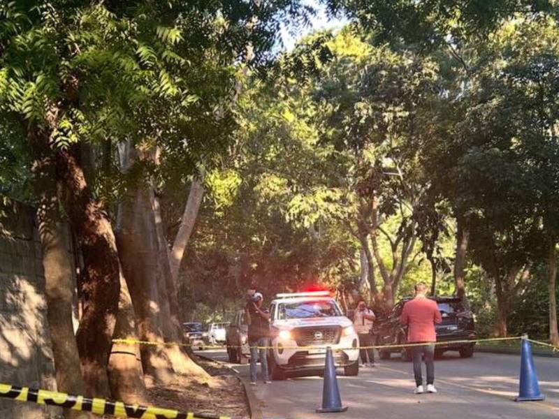 Escena donde fue encontrado sin vida el cuerpo de una persona en la colonia Zerón de San Pedro Sula.