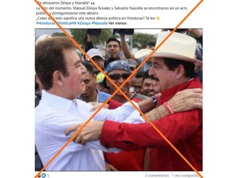 Captura de pantalla a una publicación de Facebook, hecha el 28 de julio de 2026.