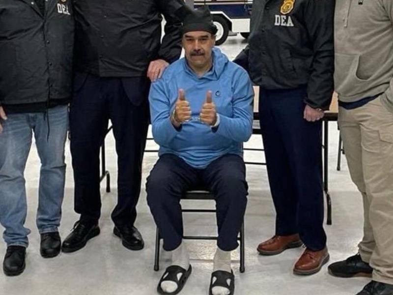 Fotografía que muestra al presidente de Venezuela, Nicolás Maduro, escoltado por agentes de la Administración para el Control de Drogas, luego de su captura este 3 de enero de 2026, en Nueva York (Estados Unidos).