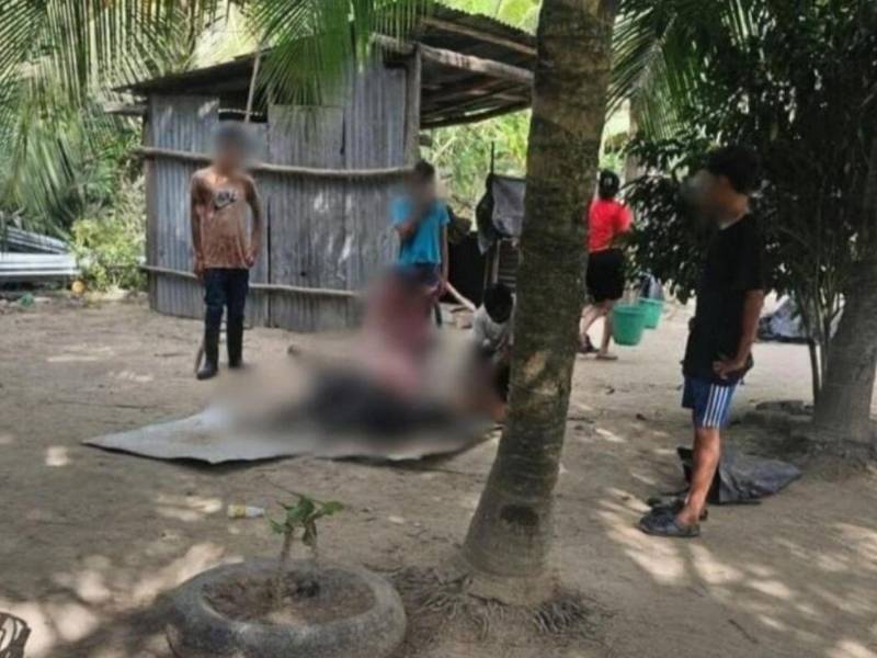 Fotografía de la escena donde fueron ejecutadas al menos 11 personas en Rigores, Trujillo, Colón.