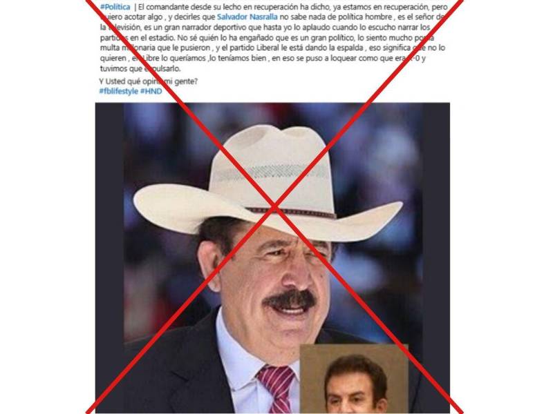 Captura de pantalla a una publicación de Facebook, hecha el 18 de septiembre de 2026
