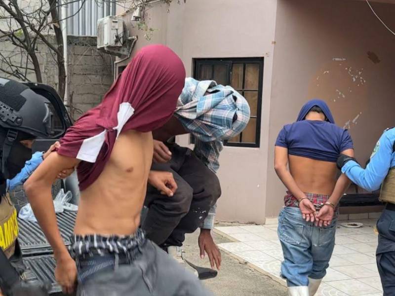 Según la Dipampco, los jóvenes detenidos pertenecen, presuntamente, a la estructura criminal MS-13.
