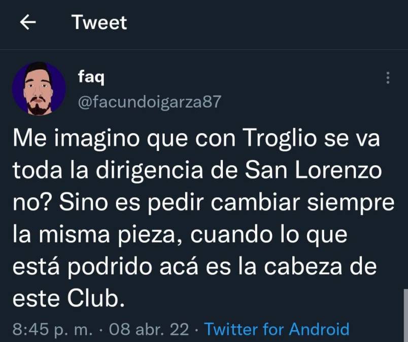 Además de Pedro Troglio, los directivos de San Lorenzo son los más señalados por el mal momento del equipo.