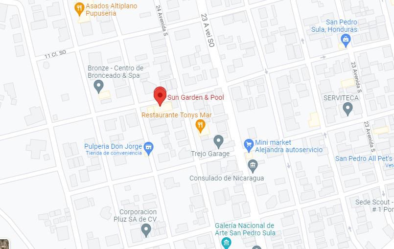 También puede seguir la ubicación de “Sun Garden” en Google Maps.