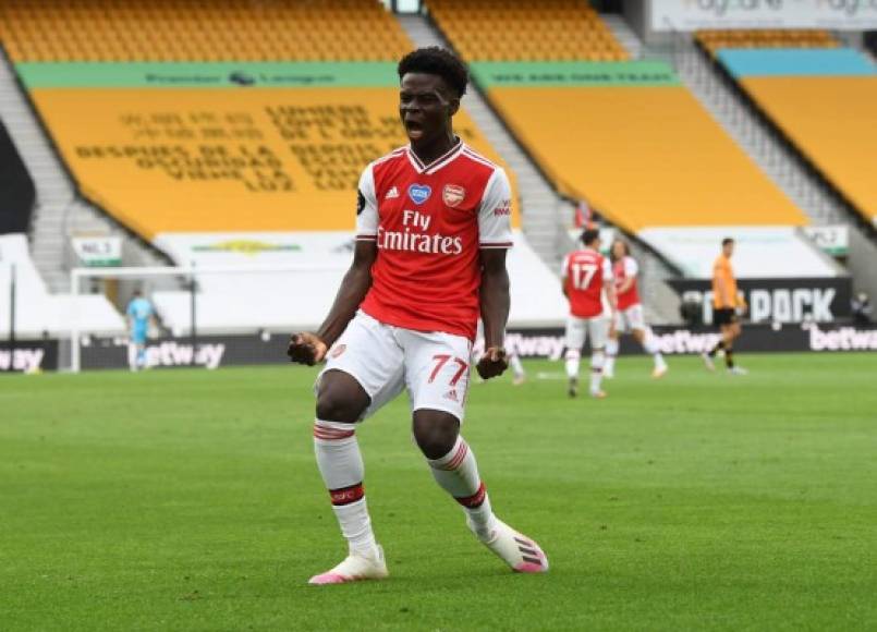 Bukayo Saka (19 años) - Centrocampista inglés de Arsenal.