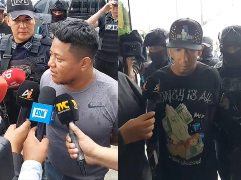 Los dos sujetos fueron identificados como Erlin Margarito Escoto y Aníbal Josué Aguilar.