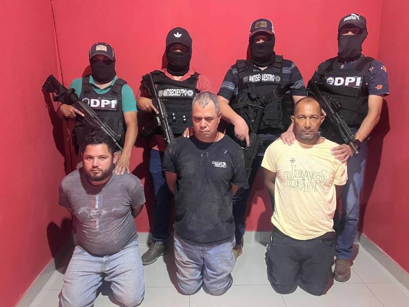 César David López, Omar Martínez y Alex José Sánchez Suazo son los presuntos responsables del secuestro.