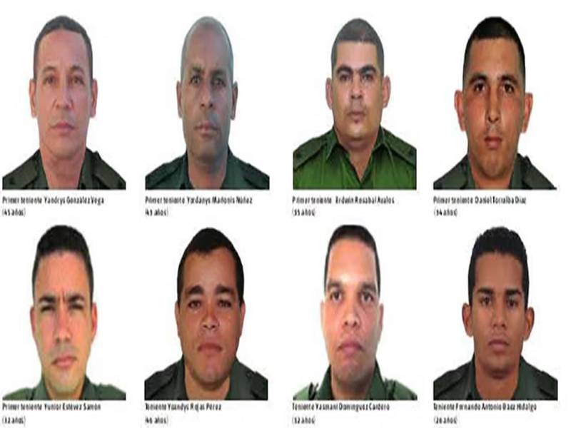 Entre los cubanos fallecidos destaca la presencia de dos coroneles, un teniente coronel, cuatro mayores y tres capitanes, todos del Ministerio del Interior (Minint), así como de nueve soldados en reserva, estos últimos del Ministerio de las Fuerzas Armadas Revolucionarias (Minfar).