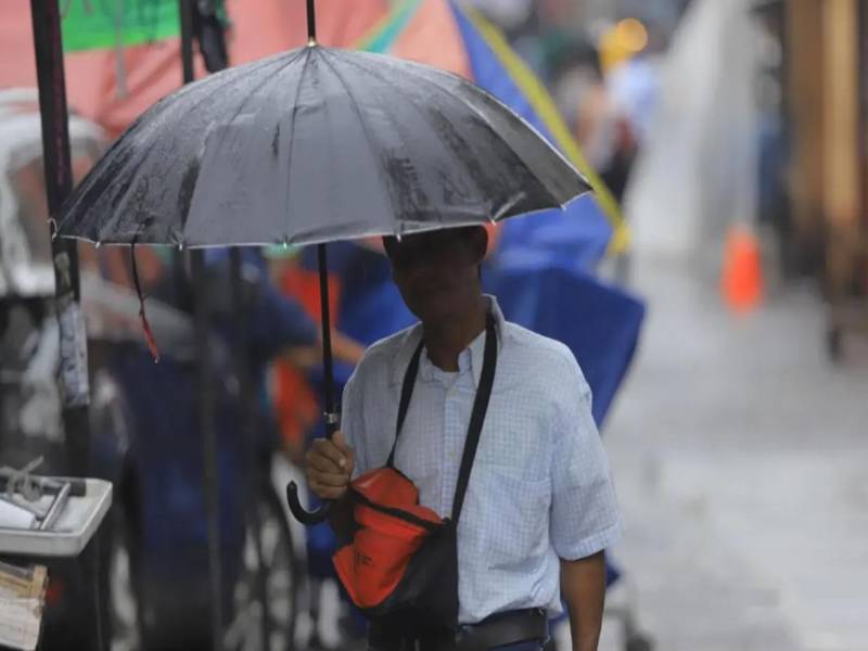 Imagen referencial de archivo de las lluvias en San Pedro Sula.