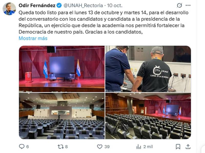 ¿Cuándo será el conversatorio con los candidatos a la Presidencia de la República previo a las elecciones generales?