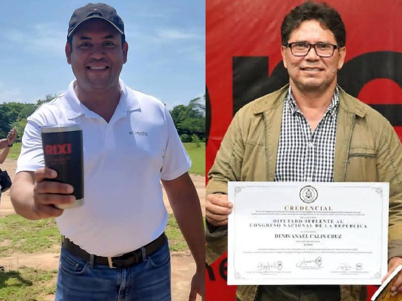 Los congresistas de Libre, Felipe Ponce y Denis Cálix.