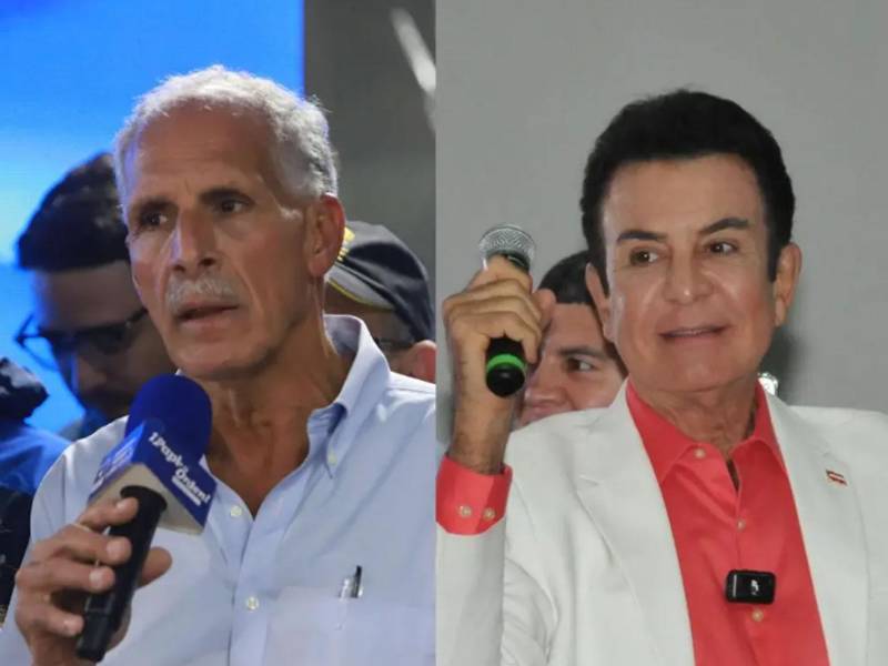 Imagen de archivo de Nasry Asfura (PN) y Salvador Nasralla (PL).