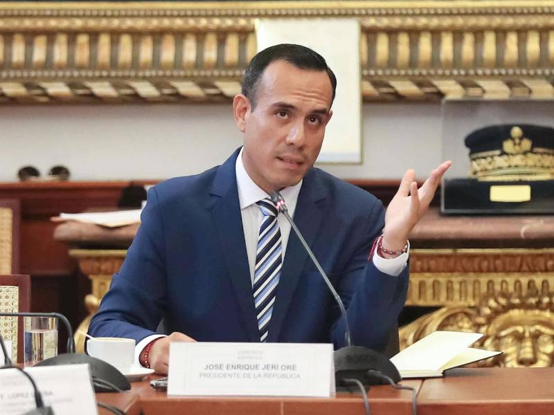 Fotografía de archivo del 20 de enero del 2026 que muestra al presidente de transición de Perú, José Jerí. EFE