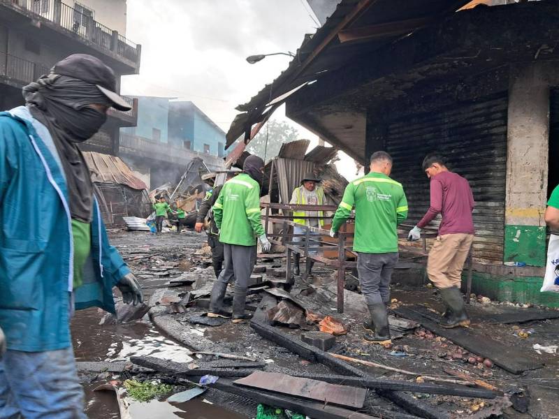 El incendio se propagó en negocios establecidos en un predio de unos 10.000 metros cuadrados, según la información preliminar.