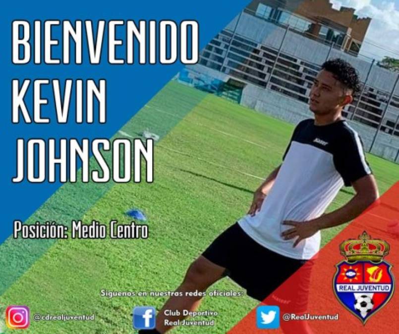 Kevin Johnson: El mediocampista de contención fue anunciado como nuevo refuerzo del Real Juventud de la Liga de Ascenso. En la primera división jugó con Marathón y Platense.