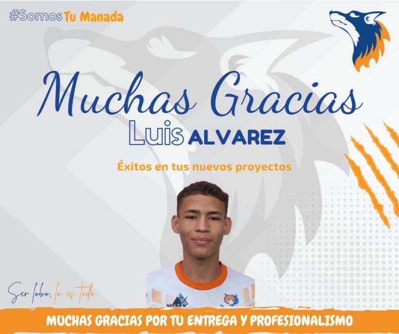 Los Lobos de la UPN anunciaron en sus redes sociales la salida del joven futbolista Luis Álvarez.