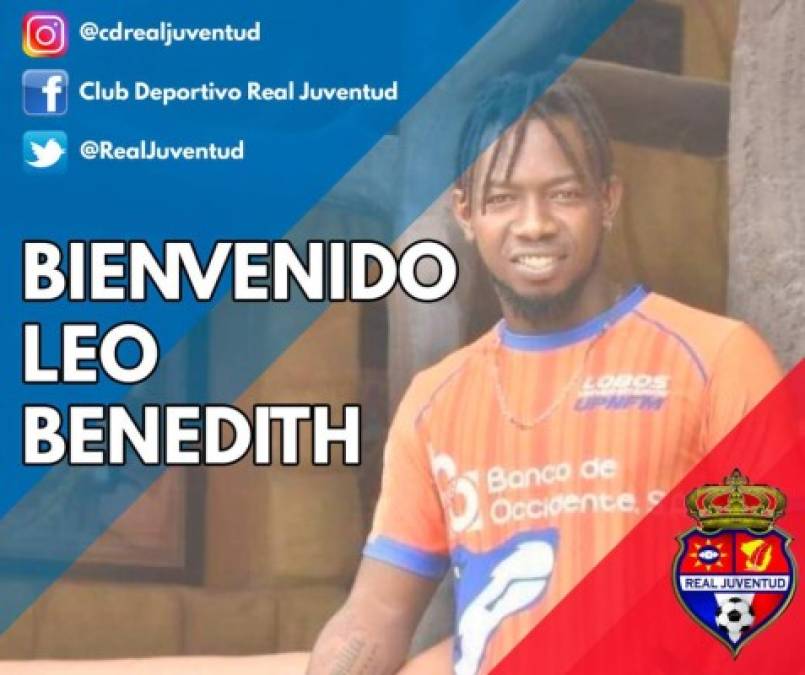 Leo Benedith: El mediocampista hondureño ha sido anunciado como nuevo refuerzo del Real Juventud de la segunda división. En la Liga Nacional jugó en la UPN, Social Sol, Vida etc.