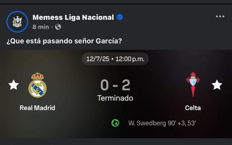 Burlas: Real Madrid es víctima de crueles memes tras derrota vs Celta