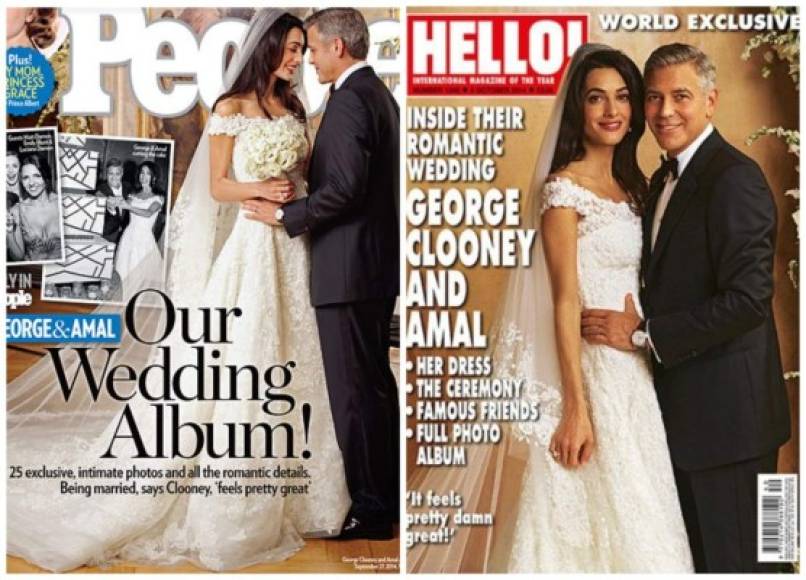 Las grandes revistas del corazón se llevaron la exclusiva mundial de la boda de George y Amal Clooney.