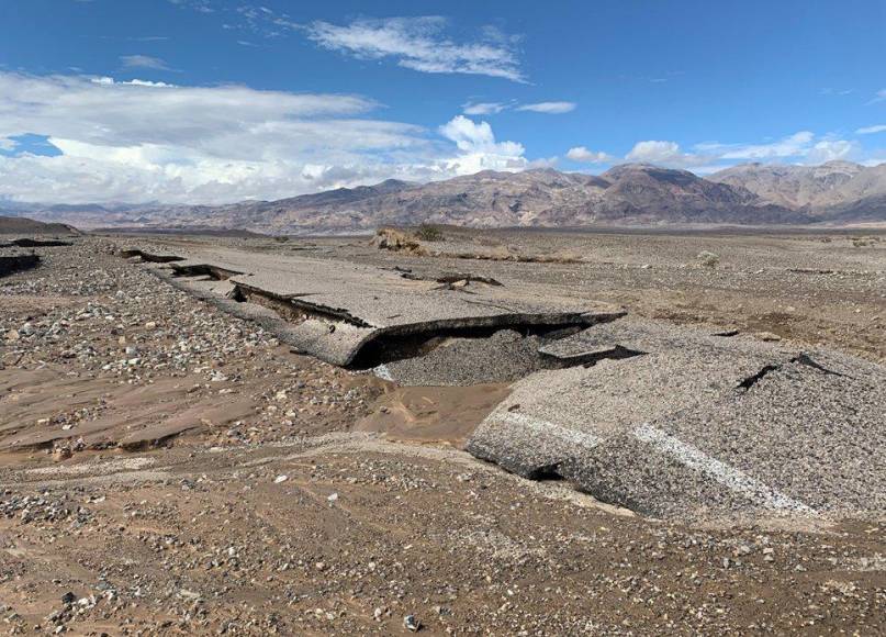 Las imágenes de las torrenciales inundaciones en el Valle de la Muerte, el lugar más caliente del mundo