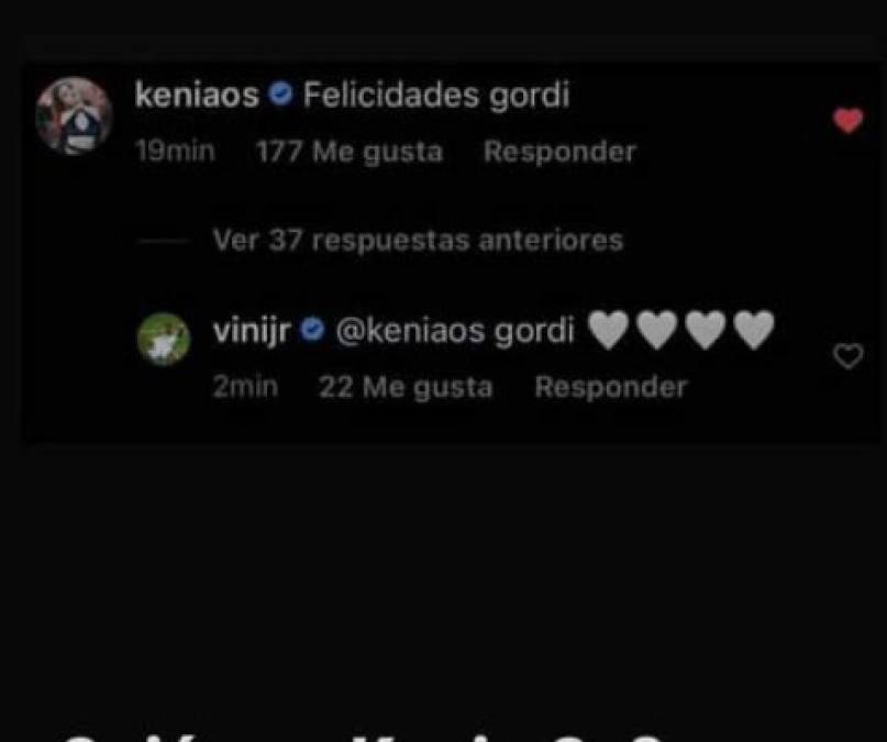 Kenia y Vinicius muestran su cariño en las redes sociales...