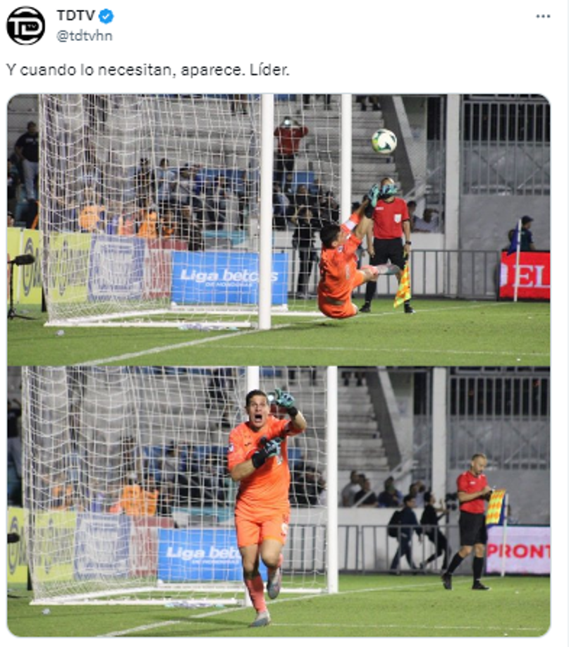  TDTV: “Y cuando lo necesitan, aparece. Líder”.