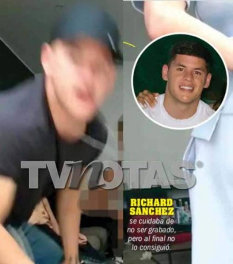 TV Notas señala que el jugador Richard Sánchez intentó no ser grabado, pero al final no pudo conseguirlo. Foto TV Notas.