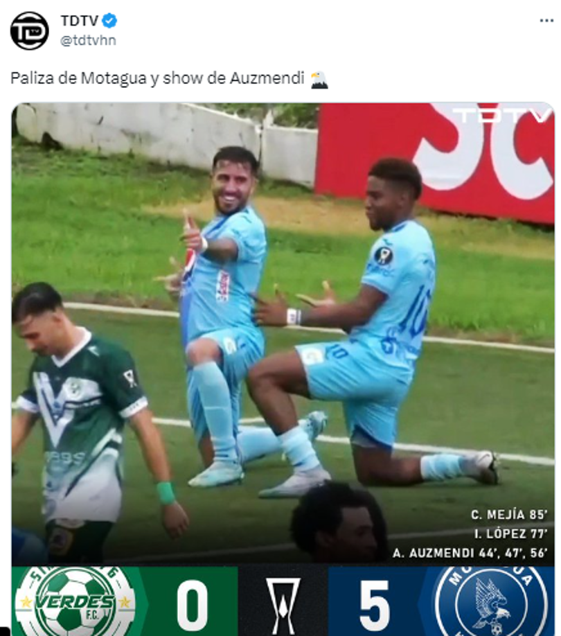 TDTV: “Paliza de Motagua y show de Auzmendi”.