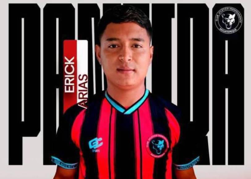 Erick Arias - Quien fue promesa del Marathón en su momento, no tuvo gloria en la primera división. Su actual club es el Independiente.