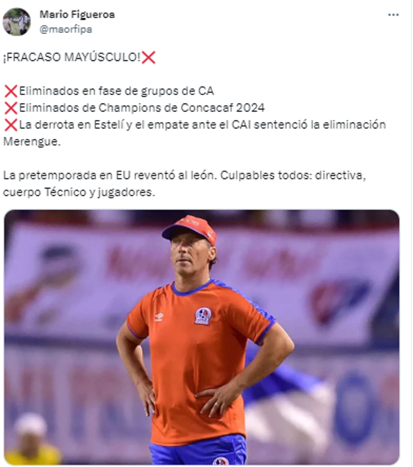 Mario Figueroa, periodista de Diario DIEZ: “¡FRACASO MAYÚSCULO! La pretemporada en EUA reventó al león. Culpables todos: directiva, cuerpo técnico y jugadores”.