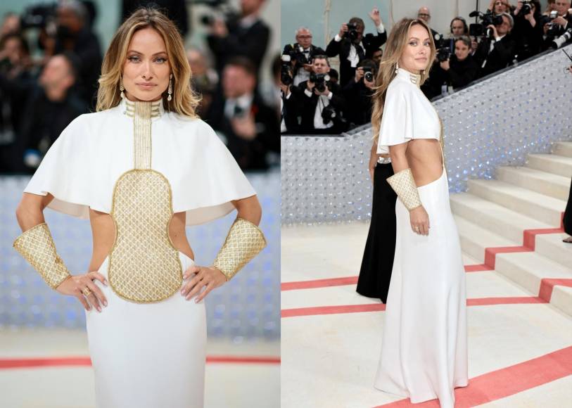 La actriz y directora Olivia Wilde luce hermosa y muy sensual con este vestido. 