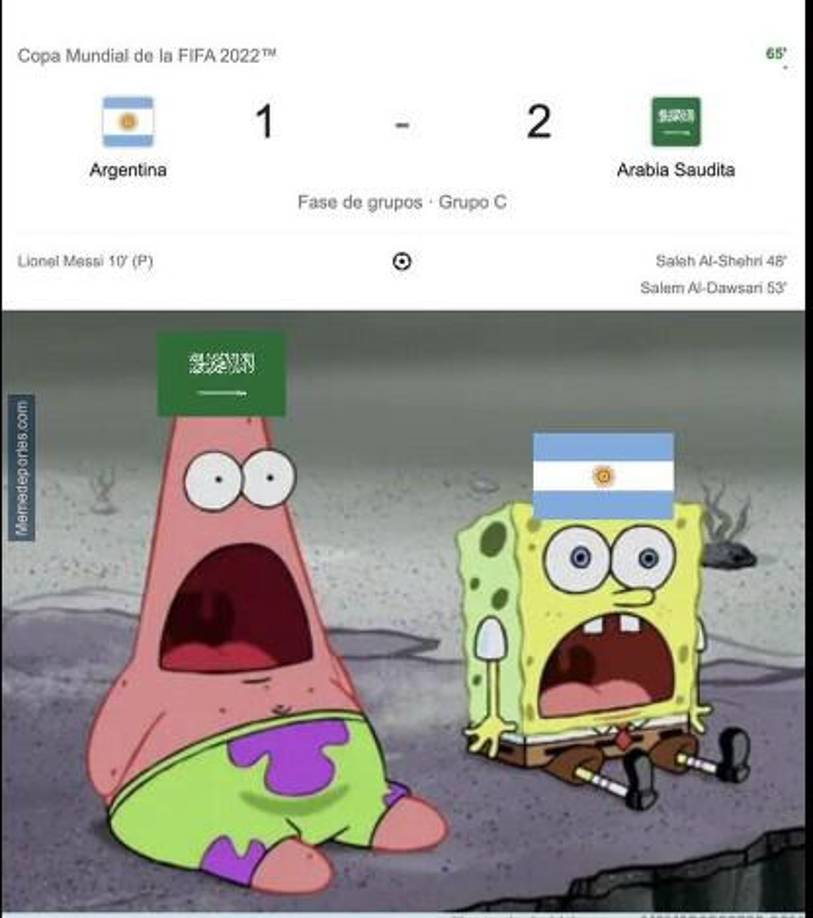 El Var protagoniza los memes del Argentina-Arabia ¡Volvieron los pechos fríos en la Albiceleste!