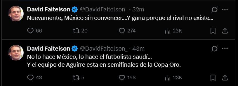 Faitelson se descarga contra México y reacciona a Honduras: esto dicen del cruce