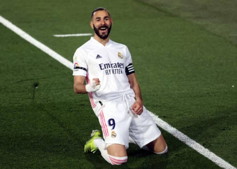 Benzema llegó a 19 goles en la temporada de la Liga Española.