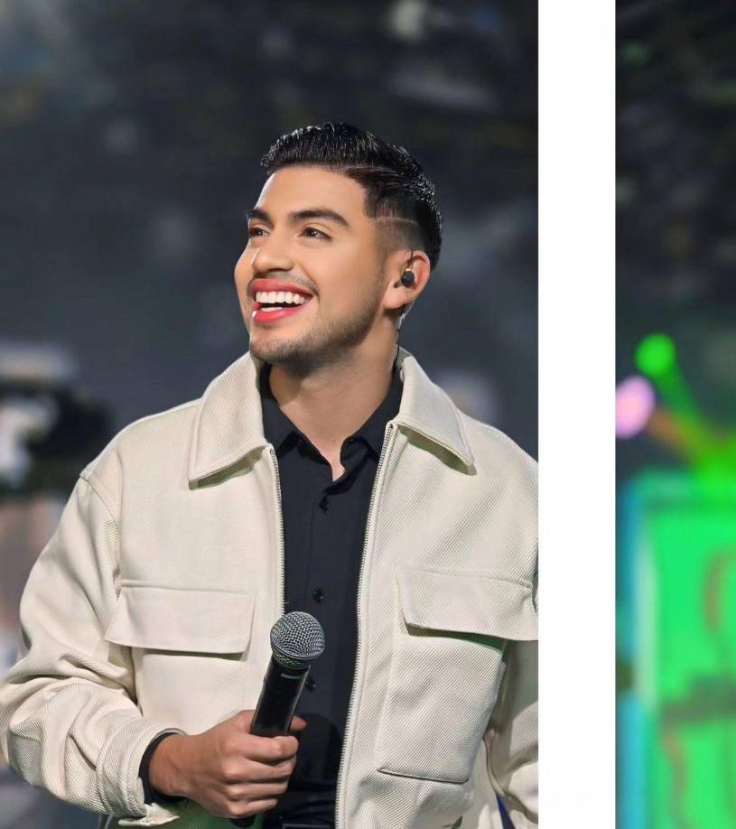 Recientemente, César le dio tremendo beso cerca de la mejilla a Laura Meza y en televisión nacional. 