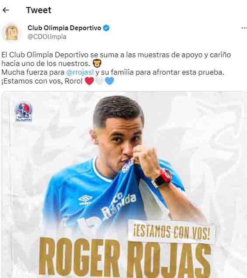 El Olimpia, vigente campeón de Honduras, le dejó unas emotivas palabras al que fue su exdelantero hace unos años atrás. 