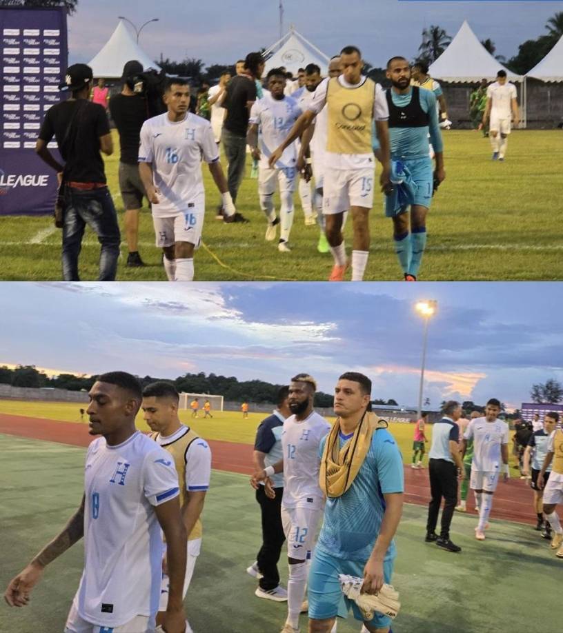 Pese al triunfo, así fue la cara con la que se fueron los seleccionados hondureños del estadio. La Bicolor terminó sufriendo para vencer a Guayana Francesa.