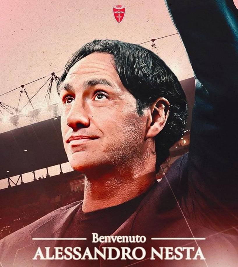 El italiano Alessandro Nesta, exjugador del Milan y de la Lazio, será el nuevo entrenador del Monza hasta 2025 y con opción de renovación hasta 2026.
