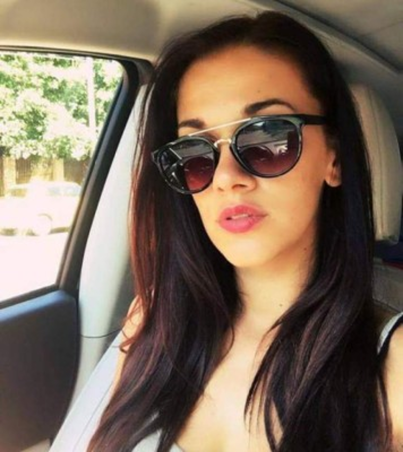 La modelo en uno de sus ratos libres.