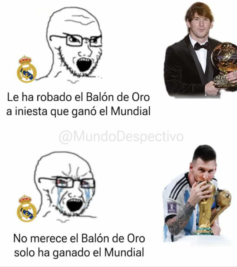 Messi protagonista: Los jocosos memes que dejó el Balón de Oro 2023
