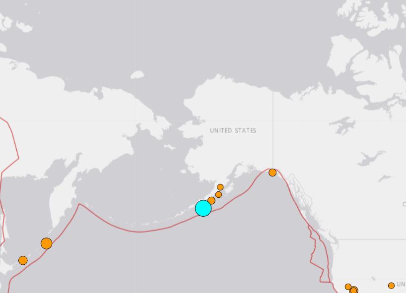 Terremoto de magnitud 7,2 sacude la península de Alaska