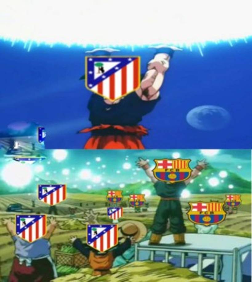 Los hinchas del Barcelona esperaban la victoria del Atlético pero las cosas no les salieron.